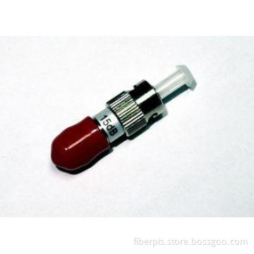 15dB Female / Male Singlemode ST Fiber Optic Attenuator for